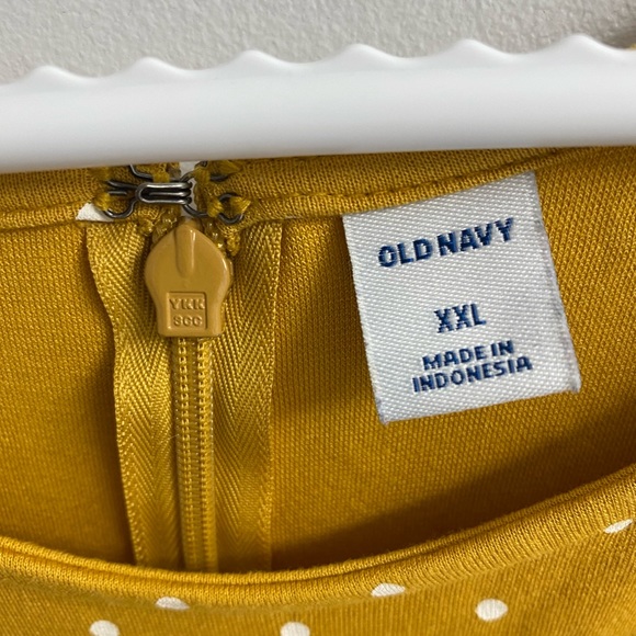 Old navy XXL Mustard Polka a Dot Dress - Picture 2 of 3
